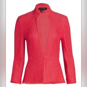 ST. John Refined Knit High neck Jacket, Size: 12, Color: Pink